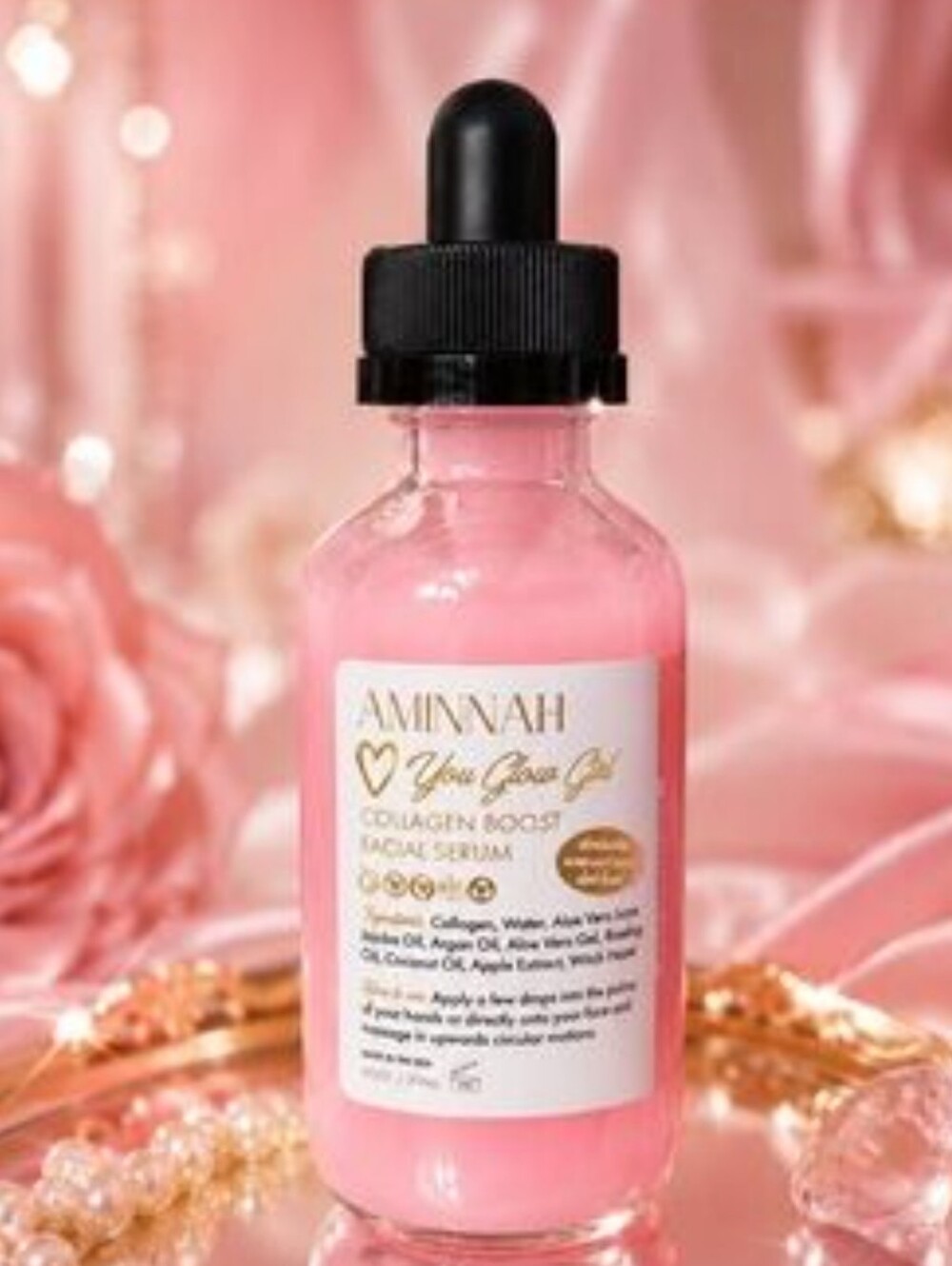 AMINNAH Pink Collagen Boost Facial Serum